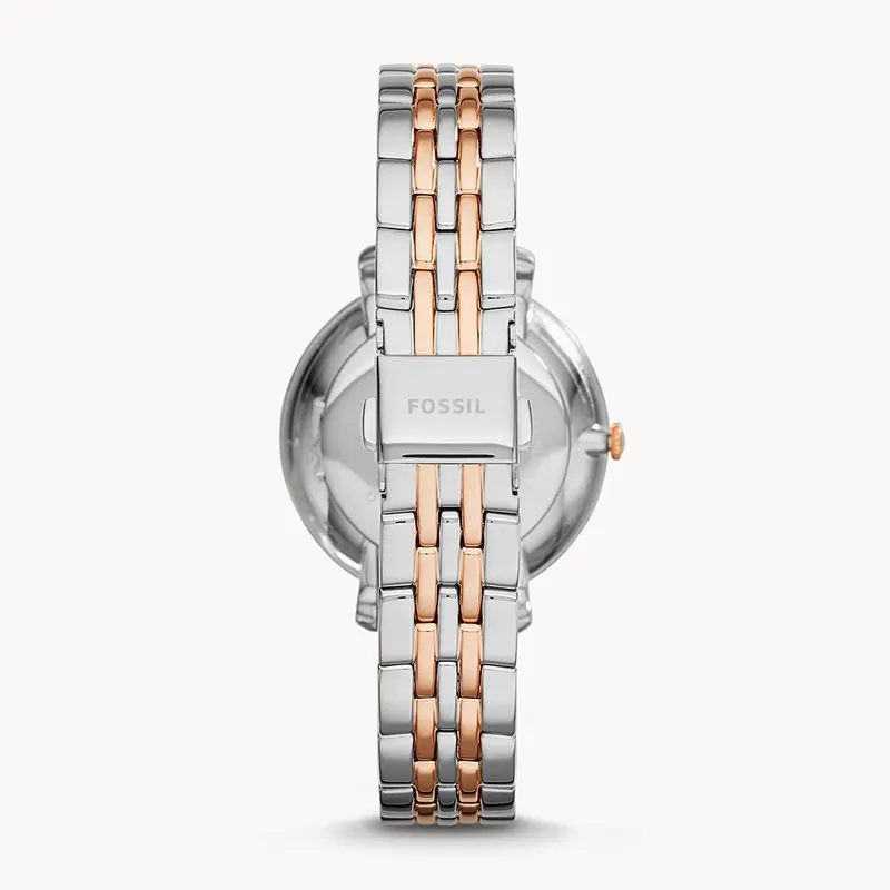 Fossil Jacqueline Two-tone White Dial Ladies Watch- ES3634